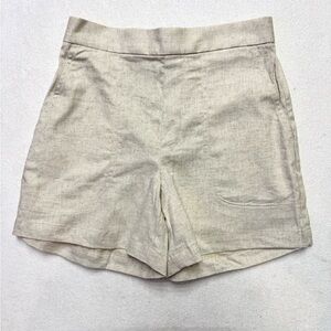 NWT Banana Republic Natural Beige High-Waist Linen-Blend Shorts